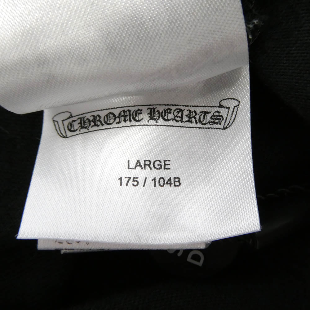 CHROME HEARTS クロムハーツ（原本無） 国内正規品 スクロール ラベル ポケット プリント 半袖 Tシャツ ブラック系 L【美品】【中古】