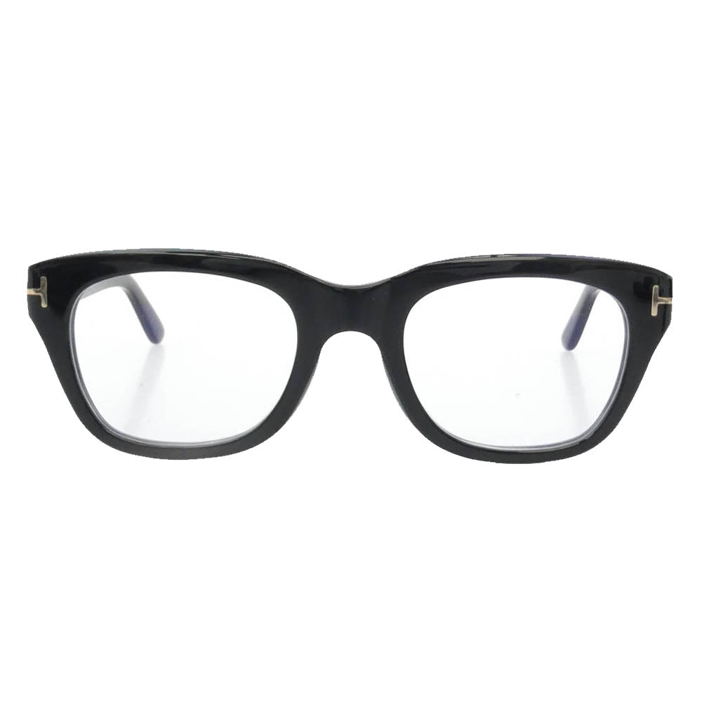 TOM FORD トムフォード TF5178-F アジアンフィット メガネ ウェリントンシェイプ アセテート 眼鏡 アイウェア フレーム：ブラック系 レンズ:クリア 51□21 145【中古】