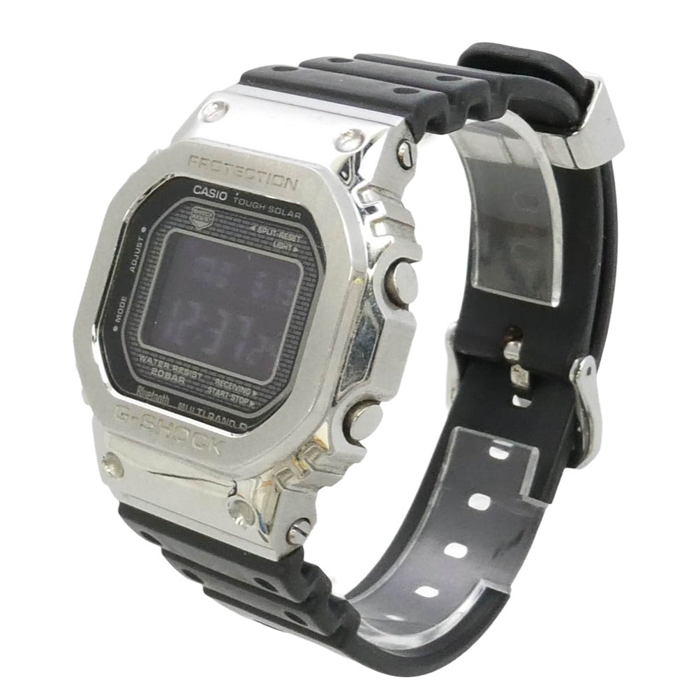 CASIO G-SHOCK カシオ ジーショック GMW-B5000-1JF フルメタル ステンレス ラバーベルト ソーラー 腕時計 デジタルウォッチ ブラック系 シルバー系【中古】