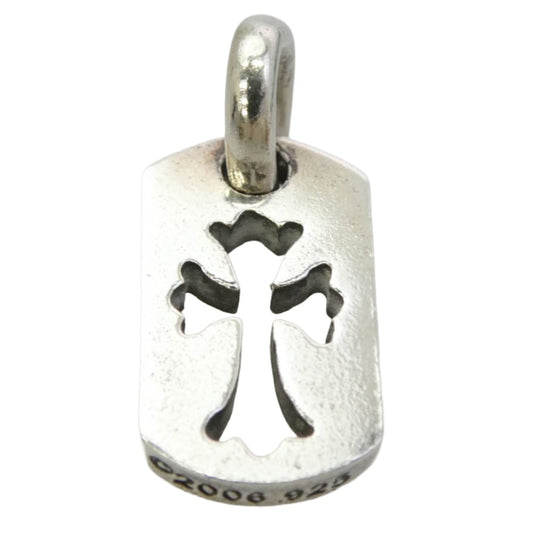 CHROME HEARTS クロムハーツ（原本有） DT TNY CO CRS タイニー カットアウトクロス ドッグタグ チャーム トップ シルバー系【中古】