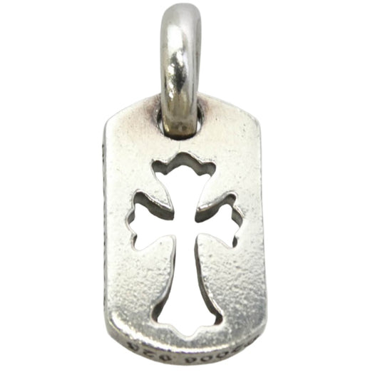 CHROME HEARTS クロムハーツ（原本有） DT TNY CO CRS タイニー カットアウトクロス ドッグタグ チャーム トップ シルバー系【中古】