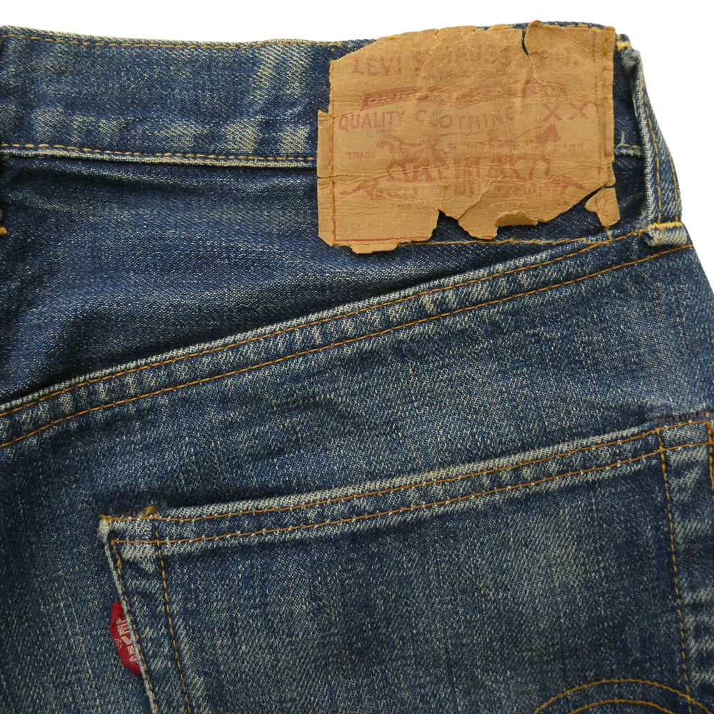 Levi's リーバイス 501 VINTAGE ヴィンテージ 60s 501 BIG E 初期 ボタン裏刻印16 Vステッチ 両面不均等V デニム パンツ インディゴブルー系 実寸W29【中古】