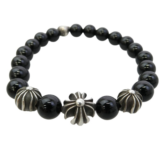 CHROME HEARTS クロムハーツ（原本無） BEAD 8mm ビーズ ブレスレット シルバー系 ブラック系【中古】