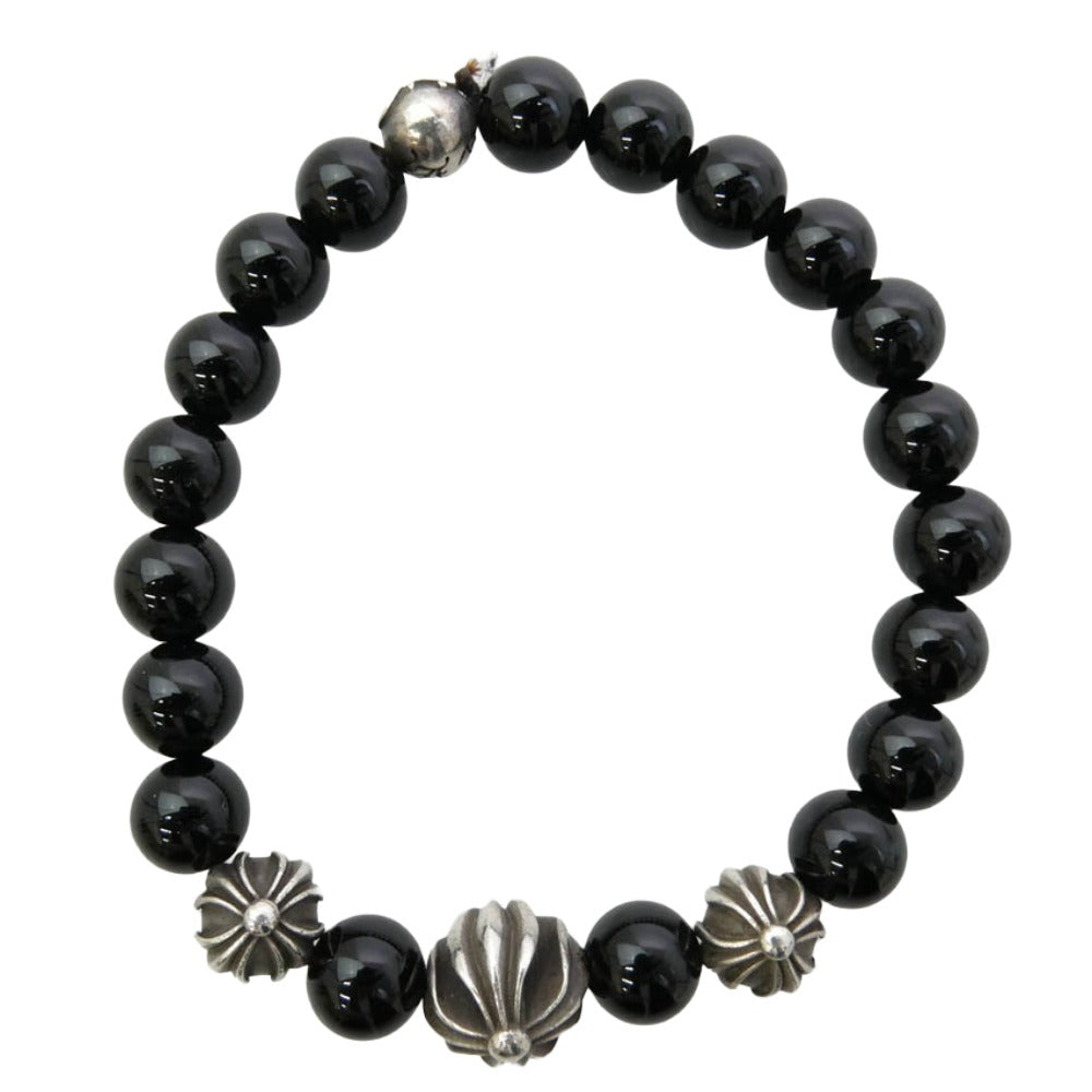 CHROME HEARTS クロムハーツ（原本無） BEAD 8mm ビーズ ブレスレット シルバー系 ブラック系【中古】