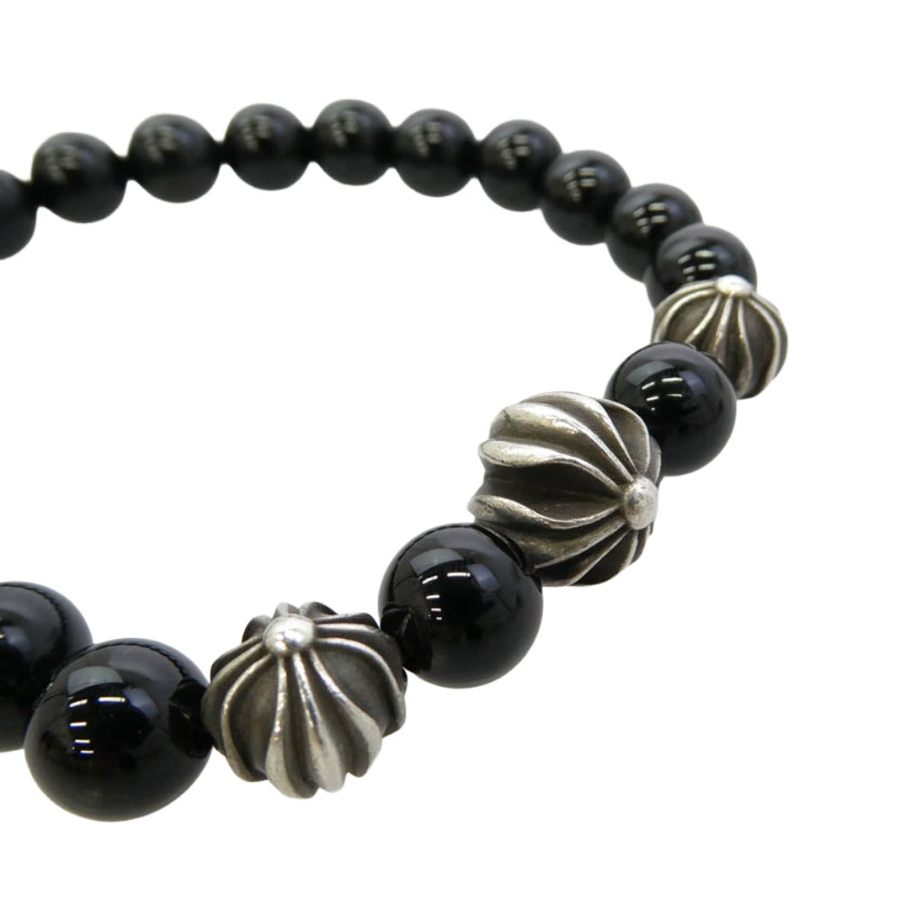 CHROME HEARTS クロムハーツ（原本無） BEAD 8mm ビーズ ブレスレット シルバー系 ブラック系【中古】