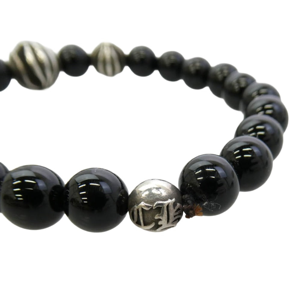 CHROME HEARTS クロムハーツ（原本無） BEAD 8mm ビーズ ブレスレット シルバー系 ブラック系【中古】