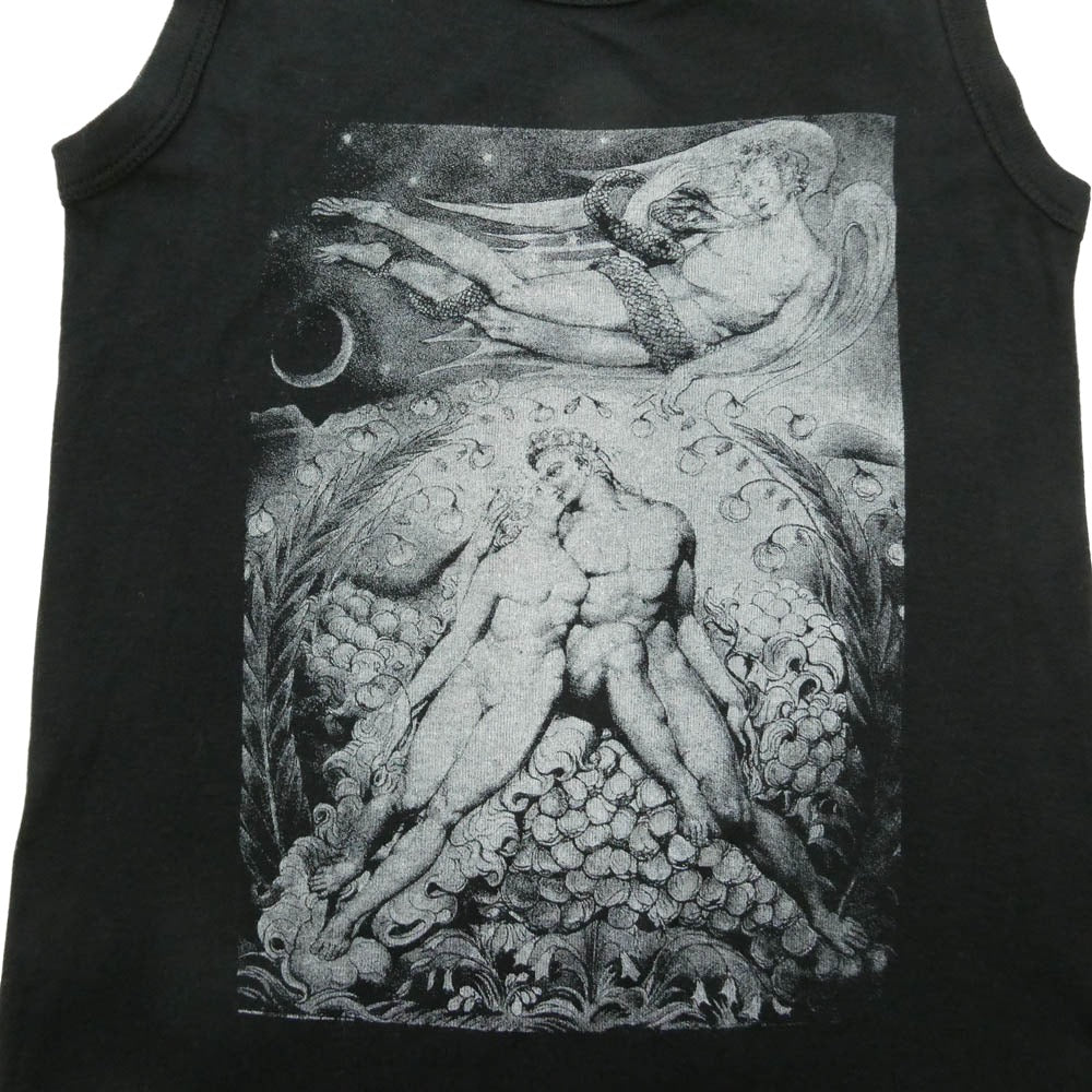 ANN DEMEULEMEESTER アンドゥムルメステール プリント ノースリーブ タンクトップ カットソー ブラック系 40【中古】