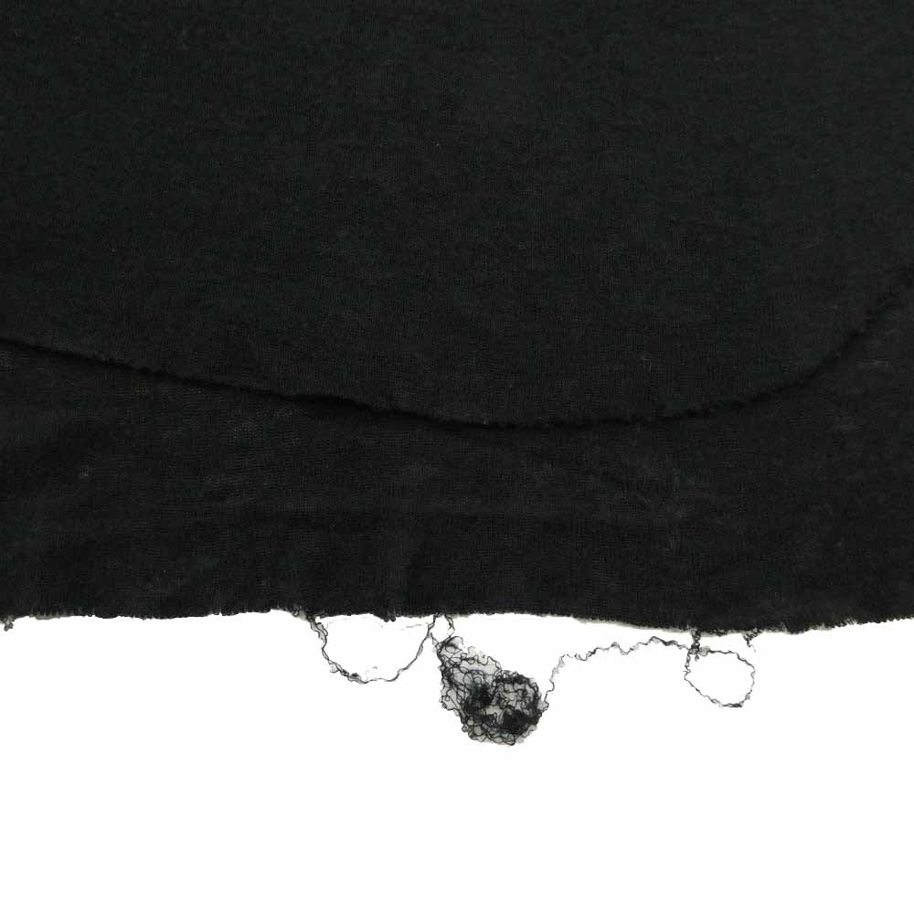 ANN DEMEULEMEESTER アンドゥムルメステール プリント ノースリーブ タンクトップ カットソー ブラック系 40【中古】