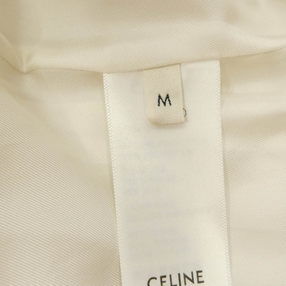 CELINE セリーヌ 23SS 2Y73A121O.01XD Embellished Jersey Track Jacket ジャージ トラックジャケット スタッズ ビジュー ブルゾン オフホワイト系 M【美品】【中古】
