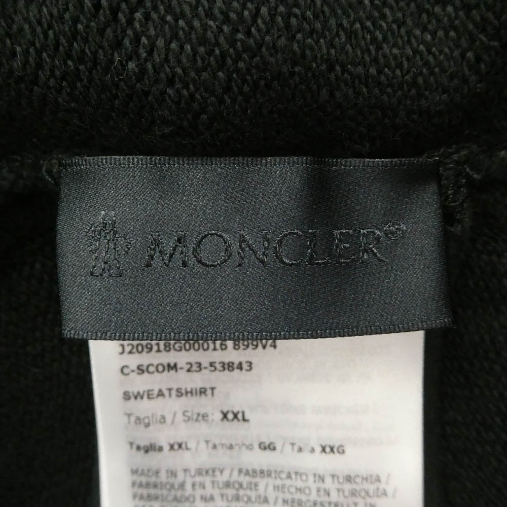 MONCLER モンクレール 24AW J20918G00016 スキーロゴ クルーネック 長袖スウェットトレーナー ブラック系 XXL【中古】