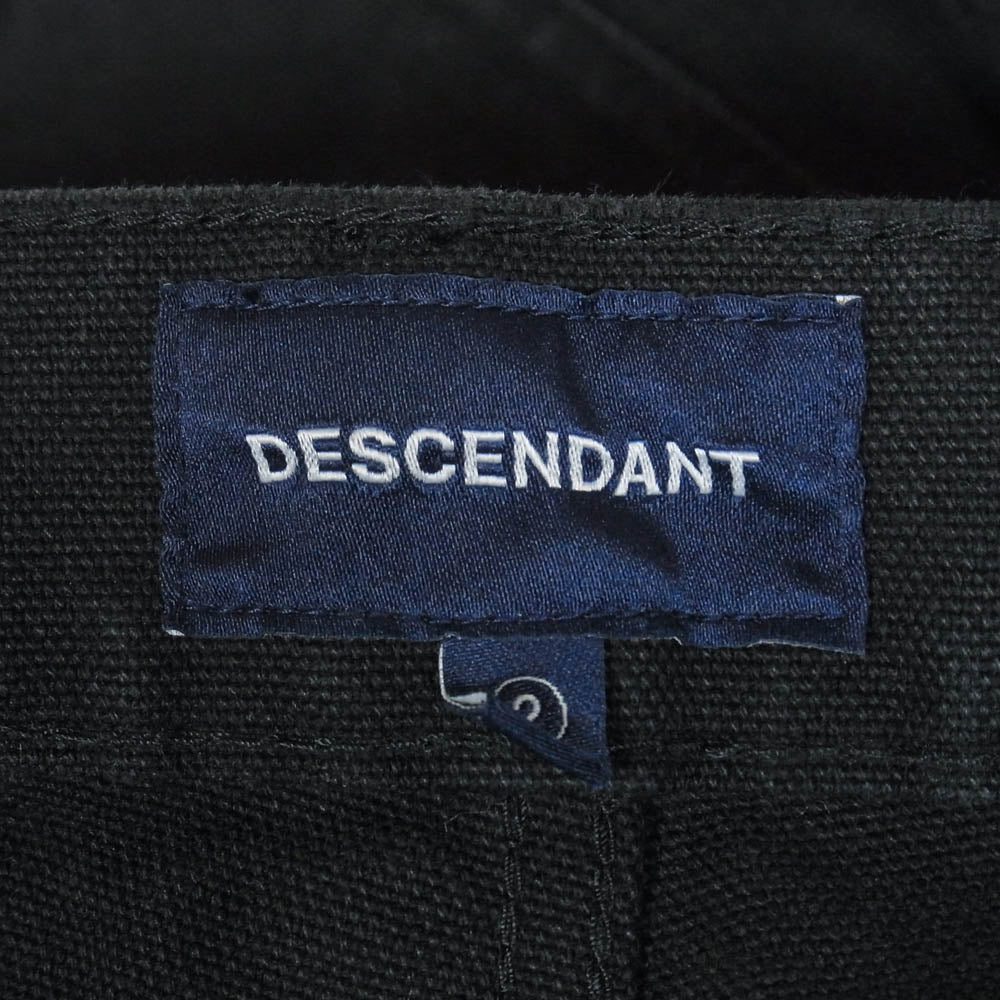 DESCENDANT ディセンダント 22AW 222BRDS-PTM04 DIY PAINTER TROUSERS ペインター トラウザース コットン パンツ ブラック系 2【中古】