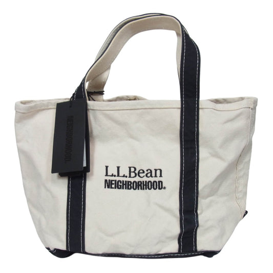 NEIGHBORHOOD ネイバーフッド L.L.Bean エルエルビーン 22SS 221KMLBN-CG02 × L.L.Bean エルエルビーン LB TOTE-M/C-LUGGAGE キャンバス トートバッグ ブラック系 F【中古】