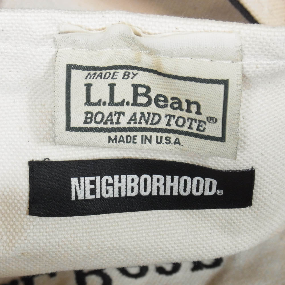 NEIGHBORHOOD ネイバーフッド L.L.Bean エルエルビーン 22SS 221KMLBN-CG02 × L.L.Bean エルエルビーン LB TOTE-M/C-LUGGAGE キャンバス トートバッグ ブラック系 F【中古】