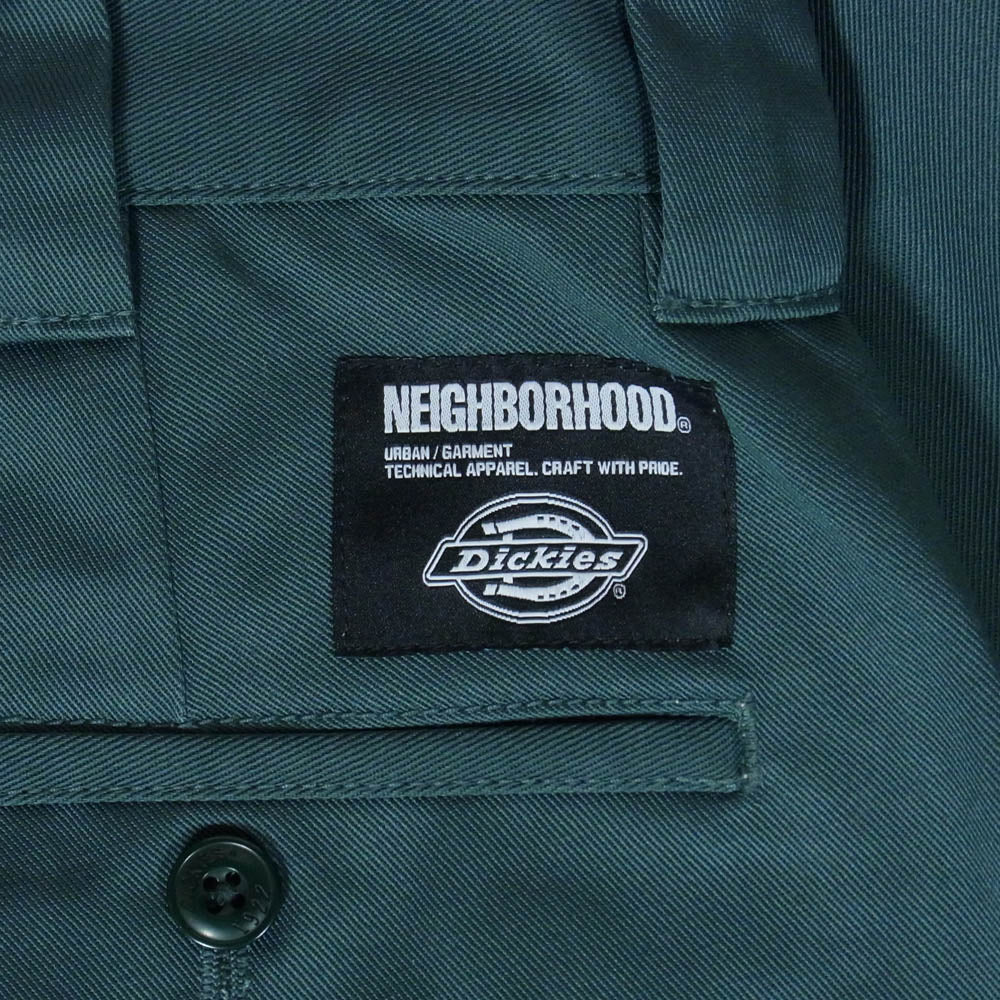 NEIGHBORHOOD ネイバーフッド Dickies ディッキーズ 23AW 232EVDKN-PTM02 × DICKIES TUCK PANTS ディッキーズ タック パンツ グリーン系 S【新古品】【未使用】【中古】