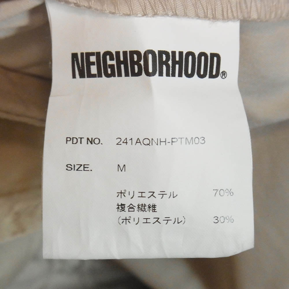 NEIGHBORHOOD ネイバーフッド 24SS 241AQNH-PTM03 BAGGY SILHOUETTE EASY PANTS バギーシルエット イージー パンツ ベージュ系 M【中古】