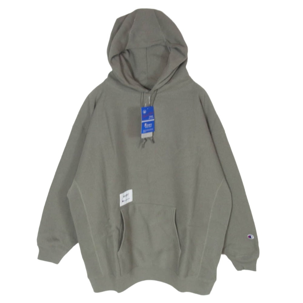 WTAPS ダブルタップス Champion チャンピオン 21AW C8-U126 × Champion REVERSE WEAVE ACADEMY HOODED チャンピオン リバースウィーブ アカデミー フーデッド ロゴ パーカー フーディー オリーブドラブ XL【新古品】【未使用】【中古】