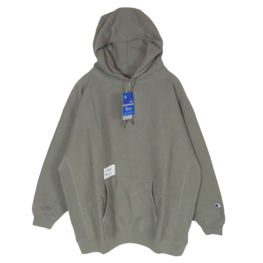 WTAPS ダブルタップス Champion チャンピオン 21AW C8-U126 × Champion REVERSE WEAVE ACADEMY HOODED チャンピオン リバースウィーブ アカデミー フーデッド ロゴ パーカー フーディー オリーブドラブ XL【新古品】【未使用】【中古】