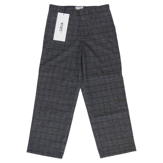 WTAPS ダブルタップス 23AW 232WVDT-PTM02 WRKT2001 TROUSERS PLRA TWILL TEXTILE ワーク トラウザーズ ポリエステル レーヨン ツイル テキスタイル パンツ ブラック系 1【新古品】【未使用】【中古】