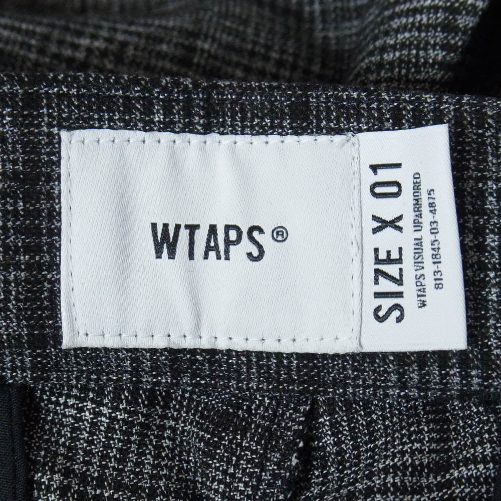 WTAPS ダブルタップス 23AW 232WVDT-PTM02 WRKT2001 TROUSERS PLRA TWILL TEXTILE ワーク トラウザーズ ポリエステル レーヨン ツイル テキスタイル パンツ ブラック系 1【新古品】【未使用】【中古】