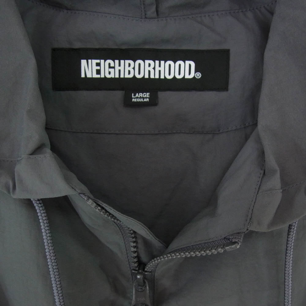 NEIGHBORHOOD ネイバーフッド 23AW 232TSNH-JKM03 ZIP UP HOODED JACKET ジップアップ フーデッド ジャケット グレー系 L【美品】【中古】