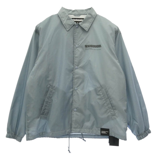 NEIGHBORHOOD ネイバーフッド 23SS 231TSNH-JKM01 WINDBREAKER JACKET ウィンドブレーカーナイロン コーチジャケット ライトブルー系 L【新古品】【未使用】【中古】