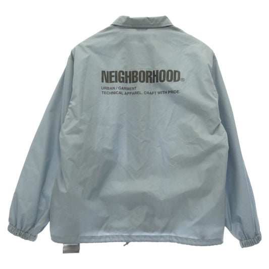 NEIGHBORHOOD ネイバーフッド 23SS 231TSNH-JKM01 WINDBREAKER JACKET ウィンドブレーカーナイロン コーチジャケット ライトブルー系 L【新古品】【未使用】【中古】
