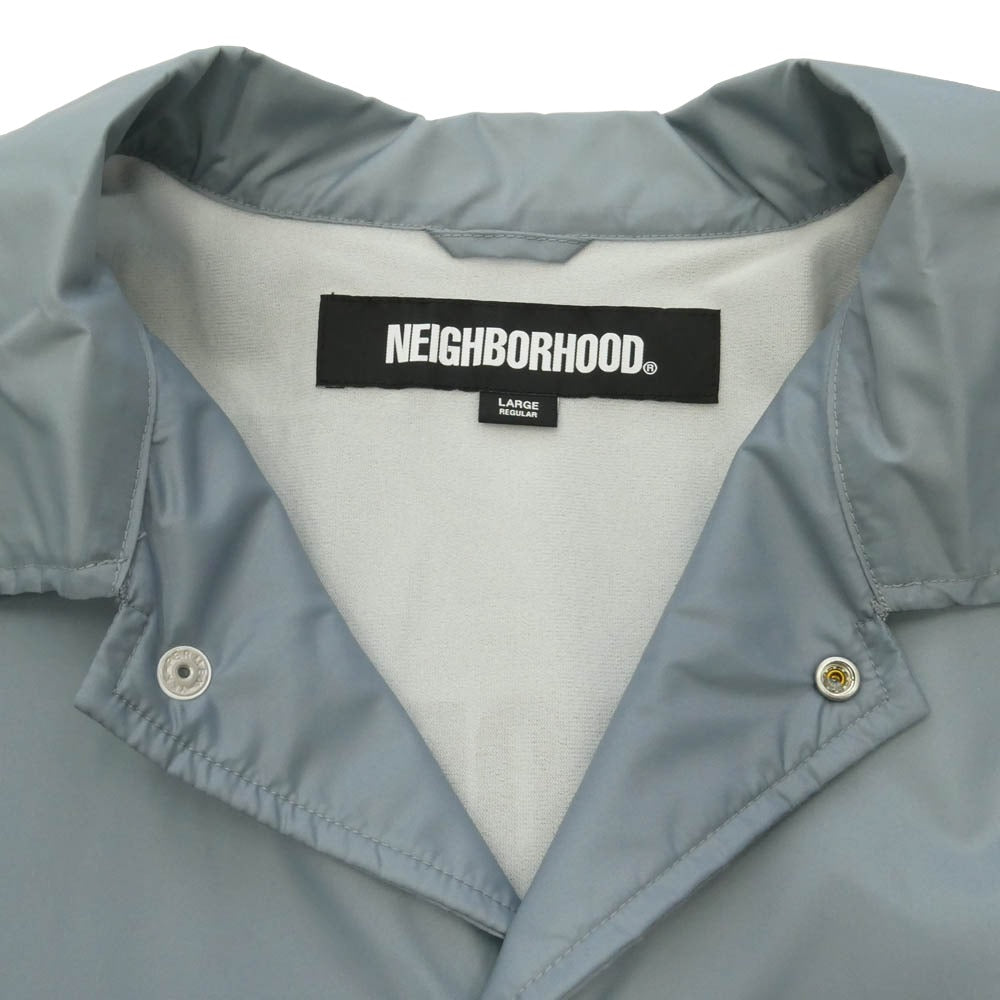NEIGHBORHOOD ネイバーフッド 23SS 231TSNH-JKM01 WINDBREAKER JACKET ウィンドブレーカーナイロン コーチジャケット ライトブルー系 L【新古品】【未使用】【中古】