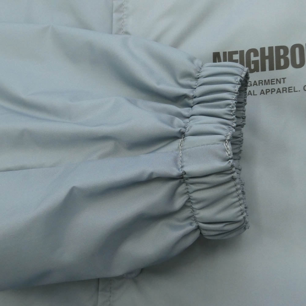 NEIGHBORHOOD ネイバーフッド 23SS 231TSNH-JKM01 WINDBREAKER JACKET ウィンドブレーカーナイロン コーチジャケット ライトブルー系 L【新古品】【未使用】【中古】