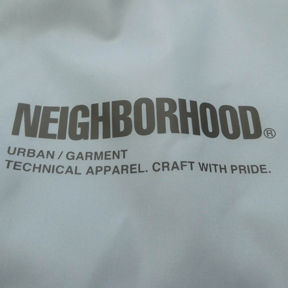 NEIGHBORHOOD ネイバーフッド 23SS 231TSNH-JKM01 WINDBREAKER JACKET ウィンドブレーカーナイロン コーチジャケット ライトブルー系 L【新古品】【未使用】【中古】