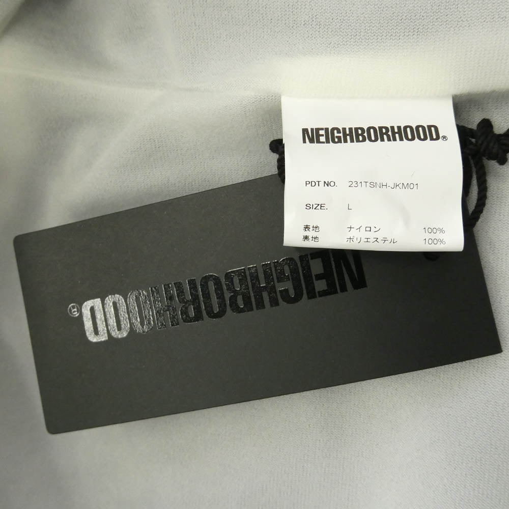 NEIGHBORHOOD ネイバーフッド 23SS 231TSNH-JKM01 WINDBREAKER JACKET ウィンドブレーカーナイロン コーチジャケット ライトブルー系 L【新古品】【未使用】【中古】
