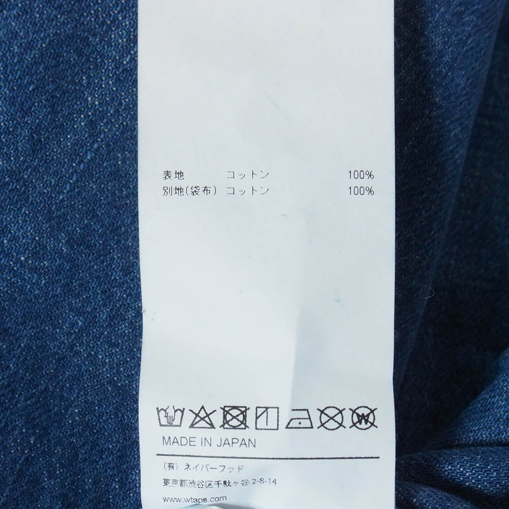 WTAPS ダブルタップス 24AW 242WVDT-PTM06 ARMSTRONG TROUSERS COTTON DENIM アームストロング トラウザース コットン デニム パンツ インディゴブルー系 1【中古】