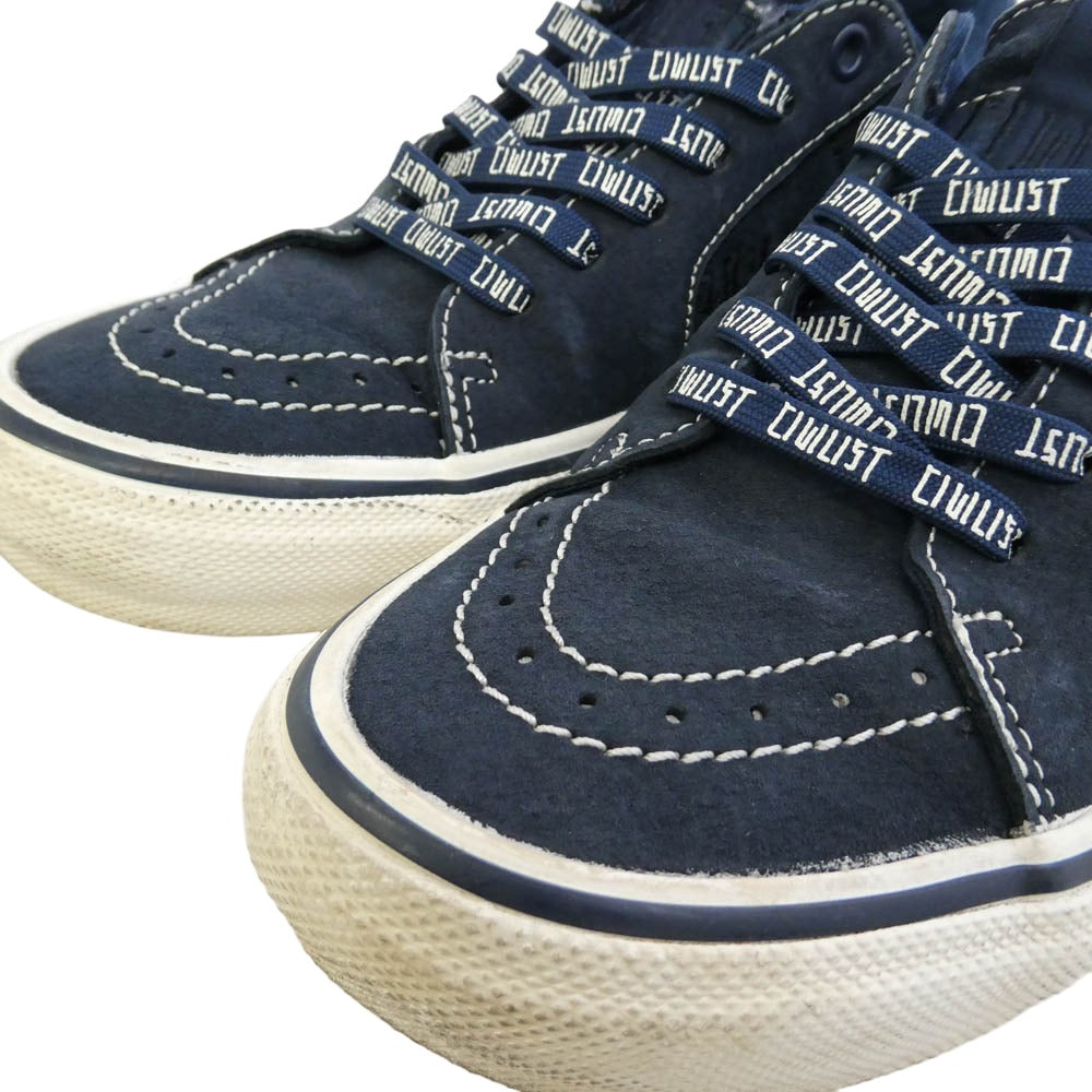 VANS バンズ VN0A5FCF6F6 x CIVILIST シビリスト SK8 LOW スケート ロー スエード スニーカー ダークネイビー系 26.5cm【中古】
