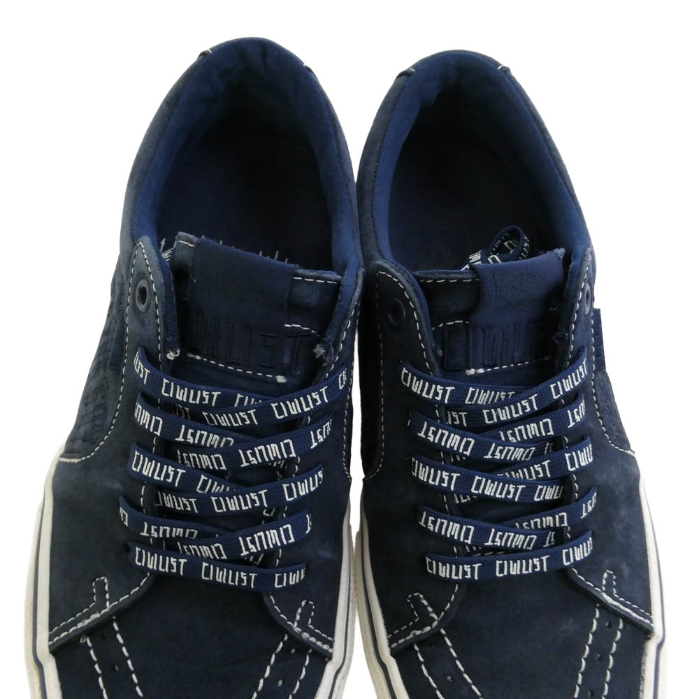 VANS バンズ VN0A5FCF6F6 x CIVILIST シビリスト SK8 LOW スケート ロー スエード スニーカー ダークネイビー系 26.5cm【中古】