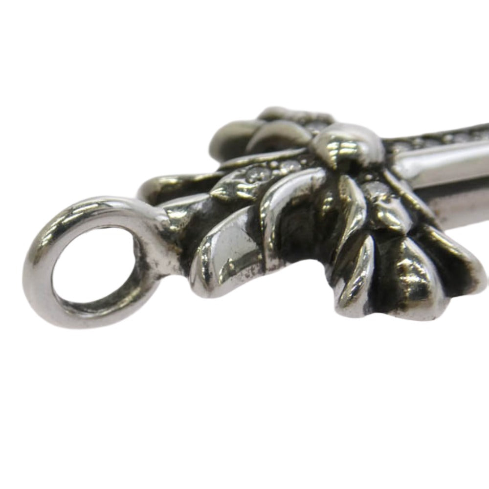 CHROME HEARTS クロムハーツ（原本無） BeyondCool購入証明書付属 DBL CH CRS P DMND A ダブルCHクロスチャーム アフターパヴェダイヤ ペンダントトップ シルバー系【中古】