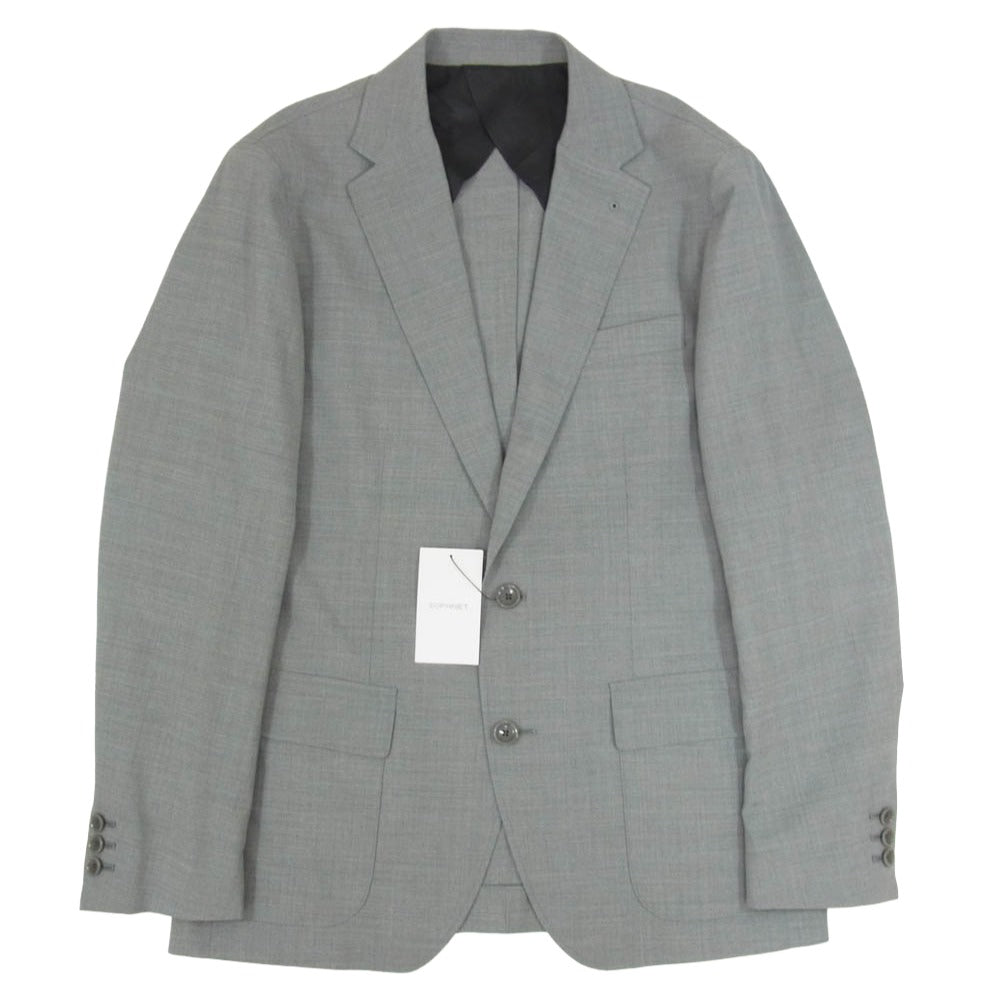 SOPHNET. ソフネット 24SS SOPH-240009 SUMMER STRETCH WOOL STANDARD 2BUTTON JACKET ストレッチ ウール スタンダード 2ボタン ジャケット テーラードジャケット グレー系 M【新古品】【未使用】【中古】