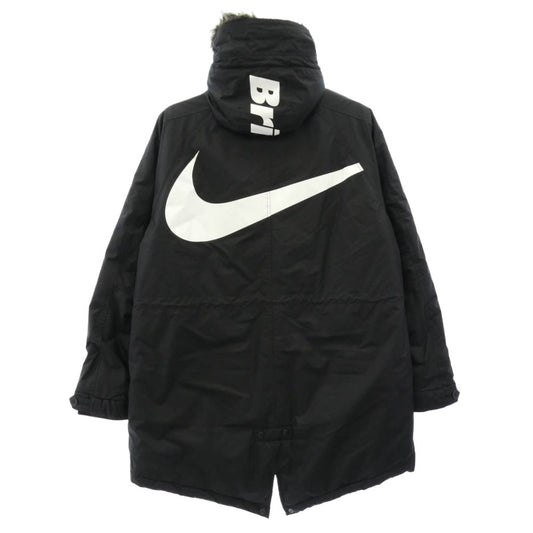 F.C.R.B. エフシーアールビー NIKE ナイキ 789531-010 × NIKE STORM FIT BIG SWOOSH BENCH COAT ナイキ ストームフィット ビッグスウッシュ ロゴ 中綿 ベンチ コート ブラック系 M【中古】