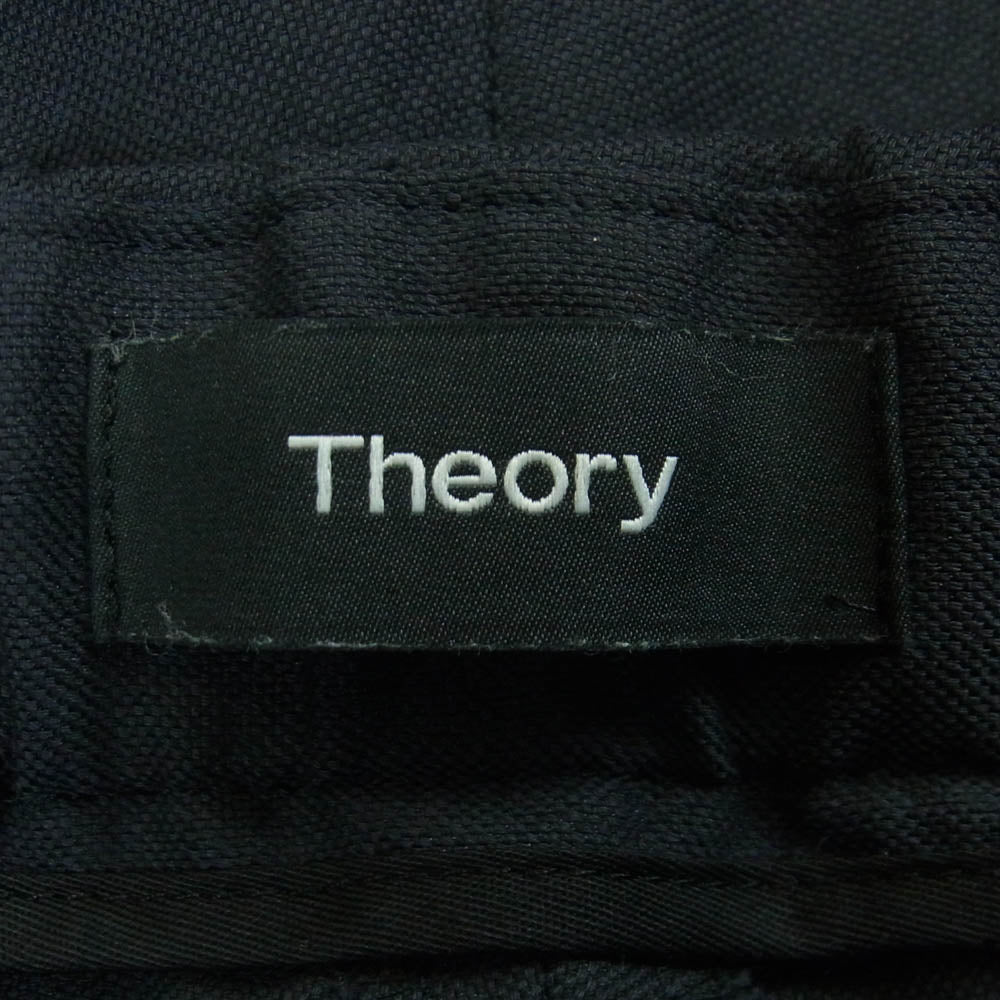 theory セオリー 09-1106457 コットン リネン混 スラックス パンツ イージーパンツ ダークネイビー系 050 32【中古】