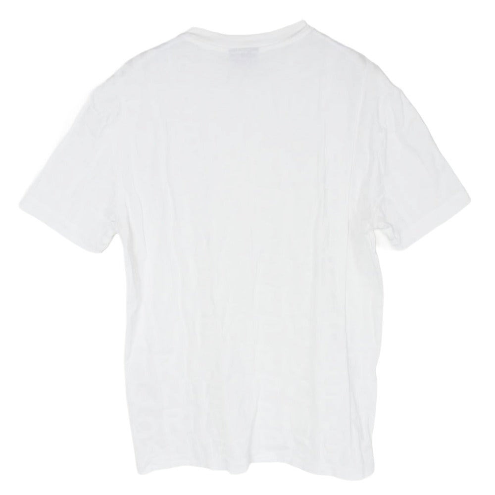 Emporio Armani エンポリオ・アルマーニ 6K1T66 1JGYZ エンボス ロゴ 総柄 半袖 カットソー Tシャツ ホワイト系 L【中古】
