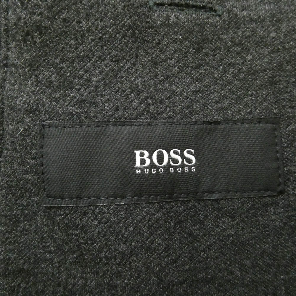 HUGO BOSS ヒューゴボス 2Bテーラードジャケット セットアップ スーツ ストレッチ ジャージー 2Bテーラードジャケット パンツ 2ピースセット 48サイズ グレー系 UK48【中古】