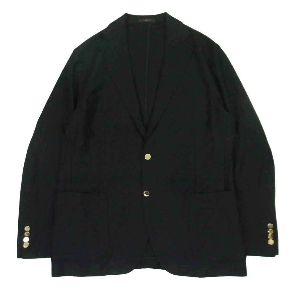 Mackintosh マッキントッシュ G1E28-190-09 LONDON ロンドン 金ボタン リネン混 2B テーラード ジャケット スーツ ブラック系 40【中古】