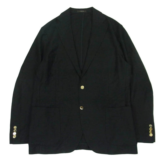 Mackintosh マッキントッシュ G1E28-190-09 LONDON ロンドン 金ボタン リネン混 2B テーラード ジャケット スーツ ブラック系 40【中古】