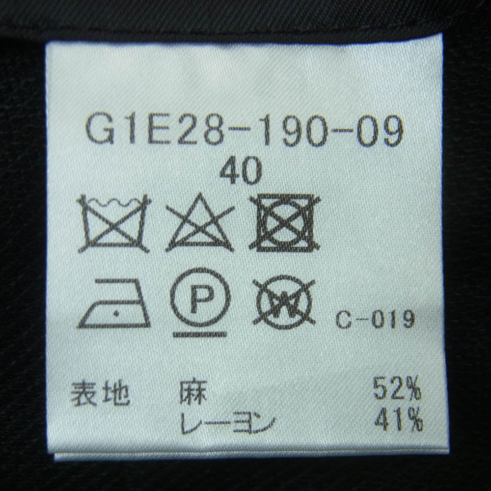 Mackintosh マッキントッシュ G1E28-190-09 LONDON ロンドン 金ボタン リネン混 2B テーラード ジャケット スーツ ブラック系 40【中古】