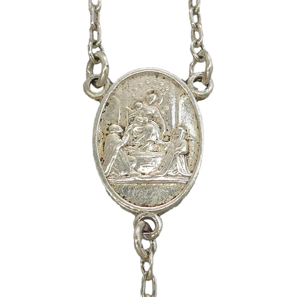 DOLCE&GABBANA ドルチェアンドガッバーナ 十字架 ロザリオ クロス ネックレス シルバー系【中古】