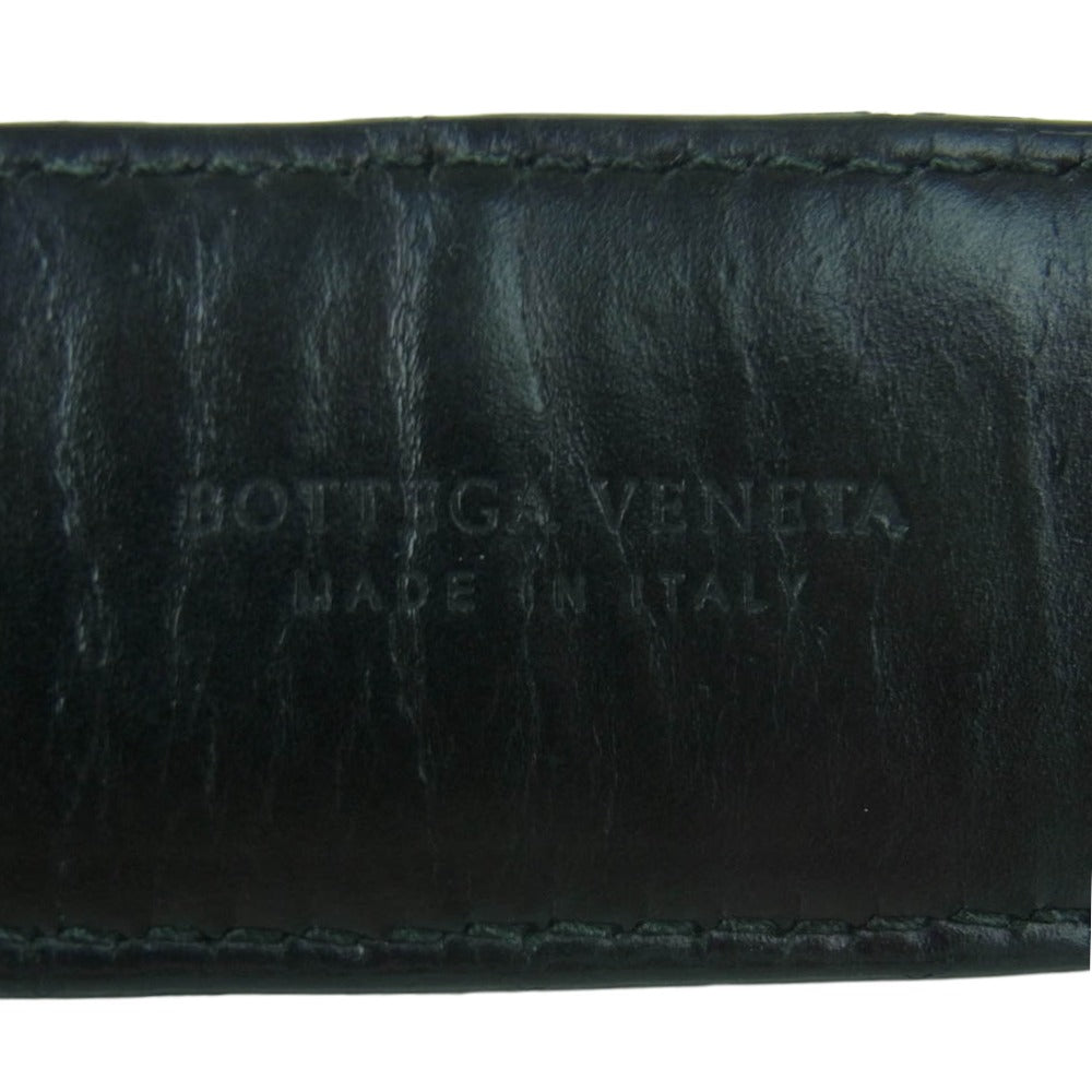 BOTTEGAVENETA ボッテガヴェネタ Intrecciato イントレチャート レザー ベルト イタリア製 90cm 33IN ブラック系 90cm 36in【中古】
