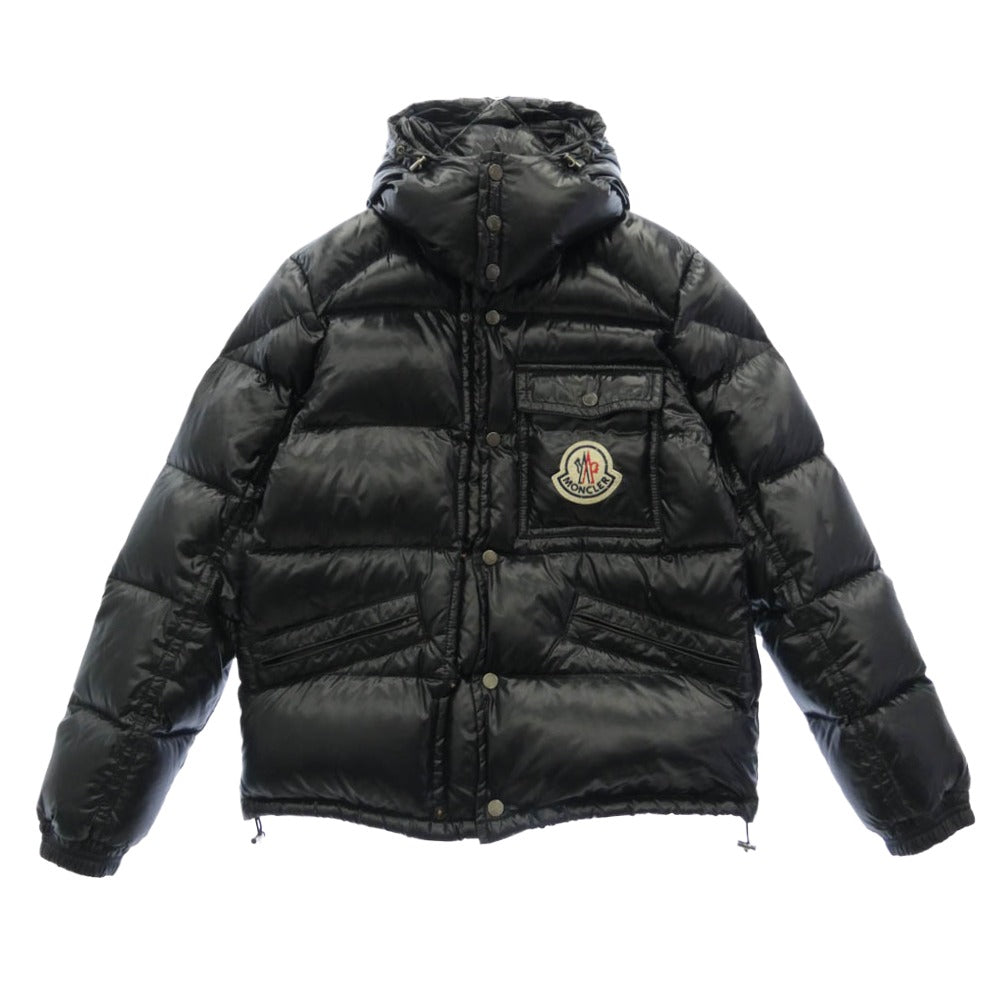 MONCLER モンクレール 41303 国内正規品 K2 DOWN JACKET シャイニー ナイロン ダウン ジャケット ブラック系 1【中古】