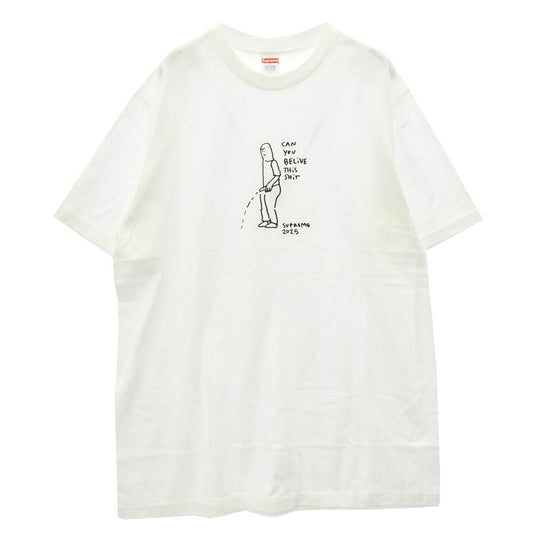 Supreme シュプリーム 25SS Piss Tee ピス プリント 半袖 Tシャツ ホワイト系 L【極上美品】【中古】