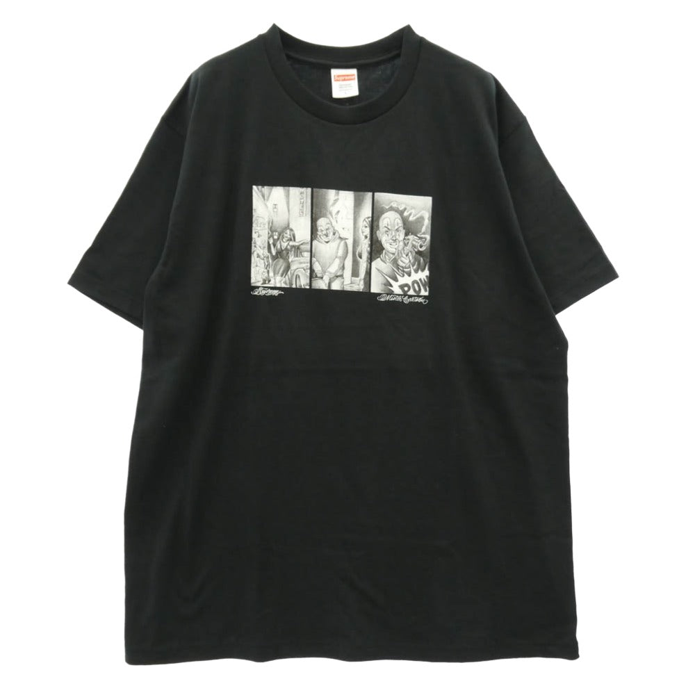 Supreme シュプリーム 24AW Mister Cartoon Pow Tee ミスターカートゥーン パウ プリント 半袖 Tシャツ ブラック系 L【極上美品】【中古】