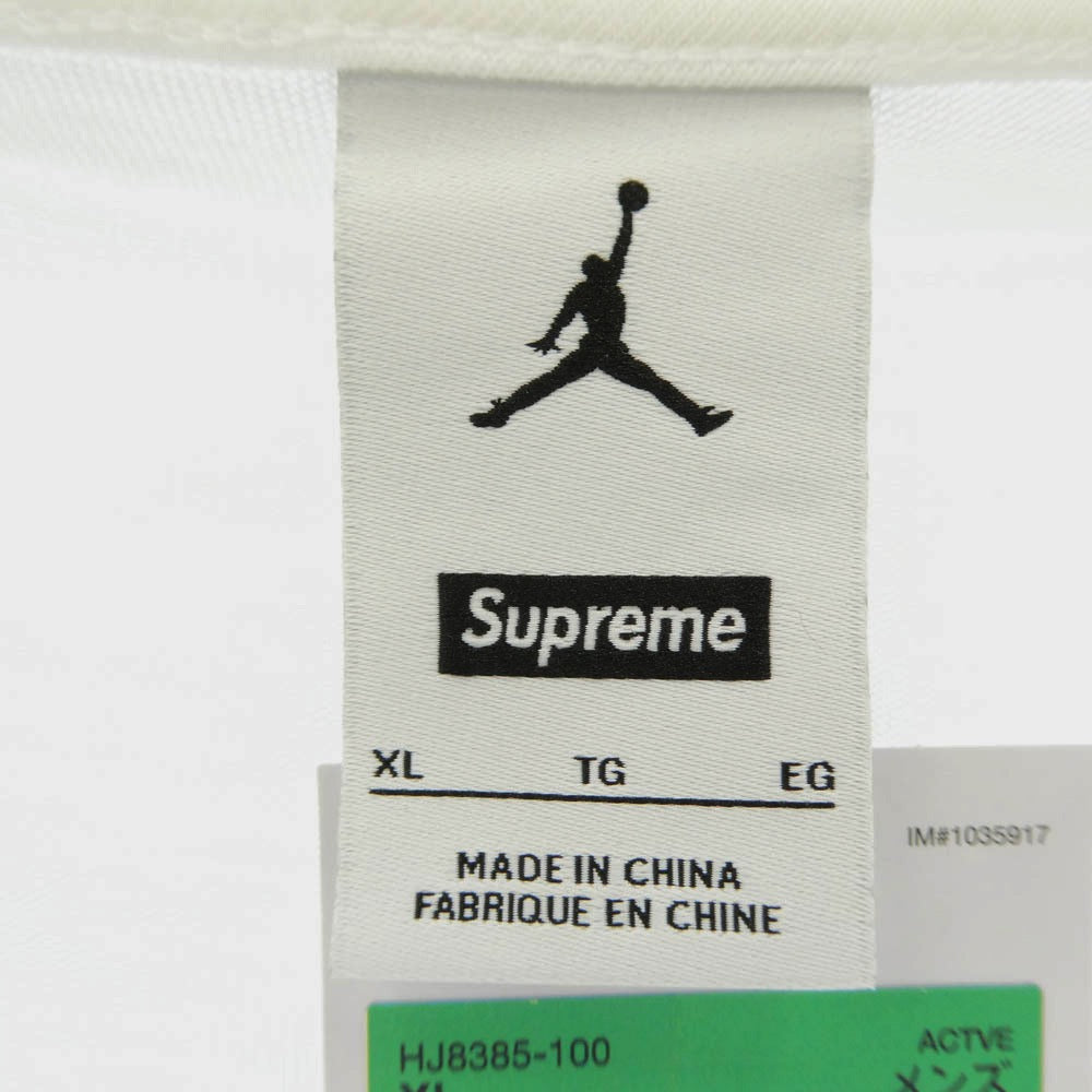 Supreme シュプリーム NIKE AIR JORDAN ナイキ ジョーダン 24AW HJ8385-010 x Jordan ジョーダン Biggie S/S Top The Notorious B.I.G ビギー プリント 半袖 Tシャツ ホワイト系 XL【新古品】【未使用】【中古】