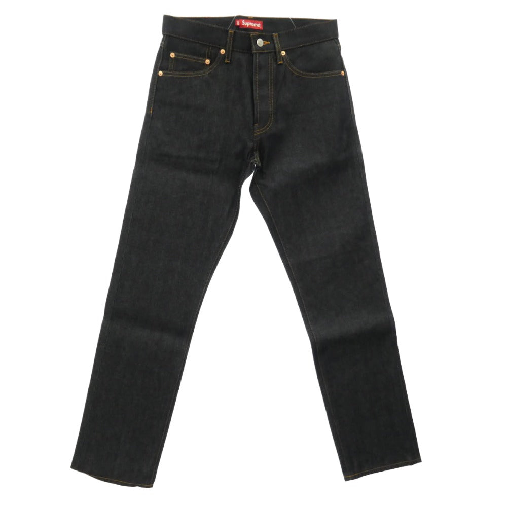 Supreme シュプリーム Rigid Slim Jean Indigo ボタンフライ リジッド スリム インディゴ ジーンズ デニムパンツ ダークネイビー系 30【極上美品】【中古】