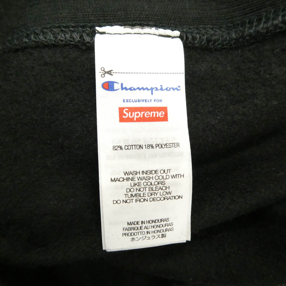 Supreme シュプリーム Champion チャンピオン 25SS x Champion チャンピオン Hooded Sweatshirt フーデッド スウェットシャツ フーディー パーカー ブラック系 S【新古品】【未使用】【中古】
